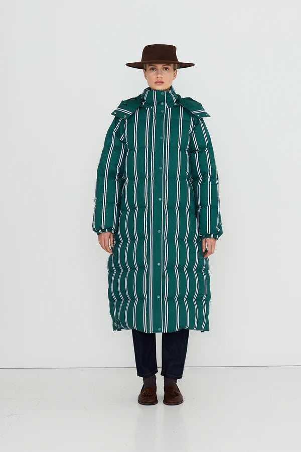 Striped Jacket - Dark Green