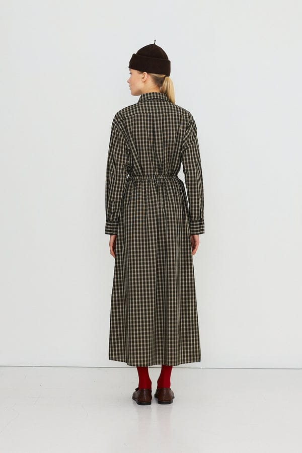 Check Bow Neck Shirt - Plaid