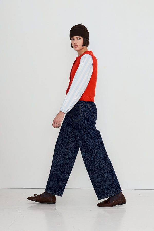 Buttoned Vest - Summer Red