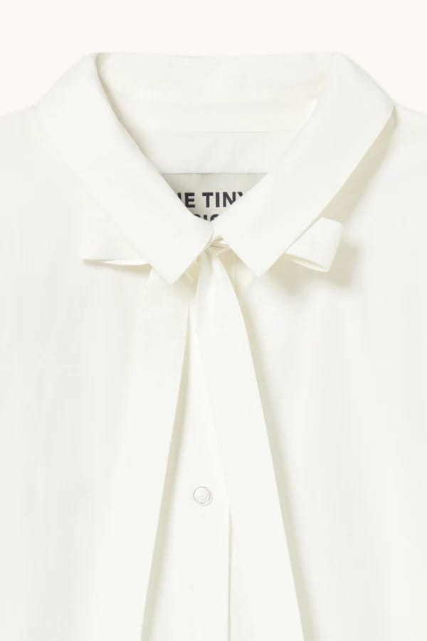 Bow Neck Shirt - Off-White