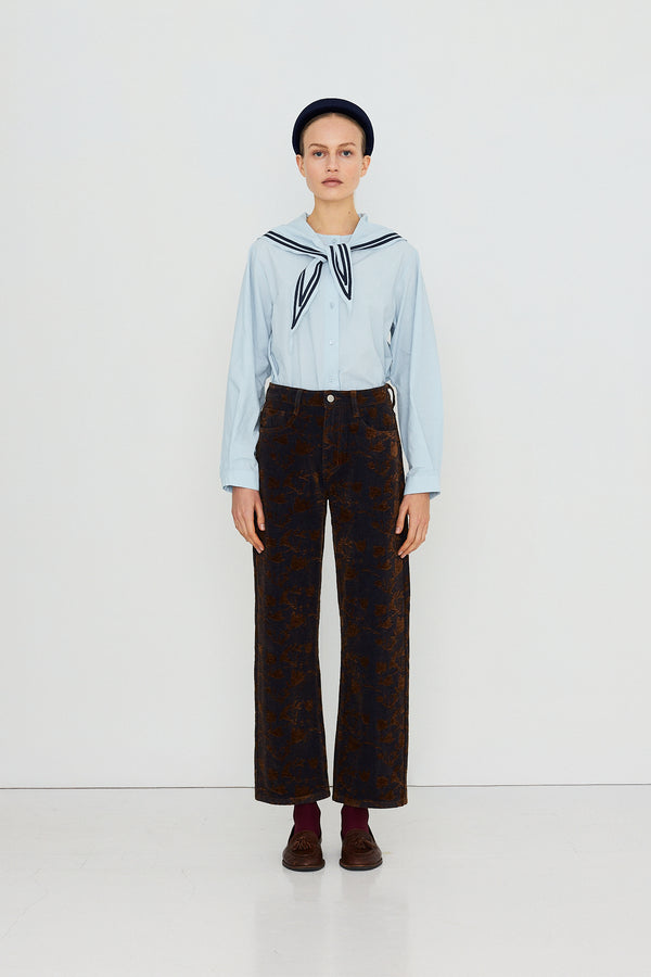 Maru Jacquard Denim - Navy