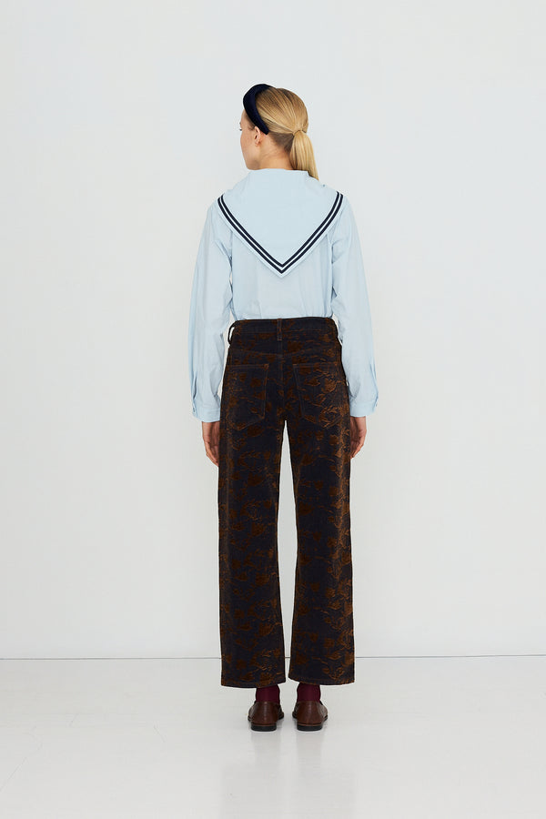 Maru Jacquard Denim - Navy