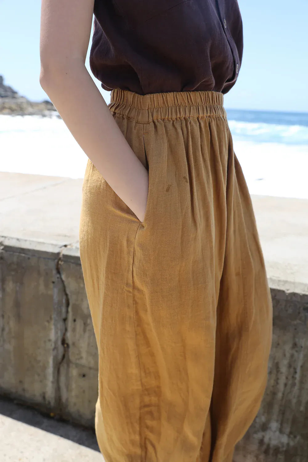 Basic Linen Trouser - Turmeric