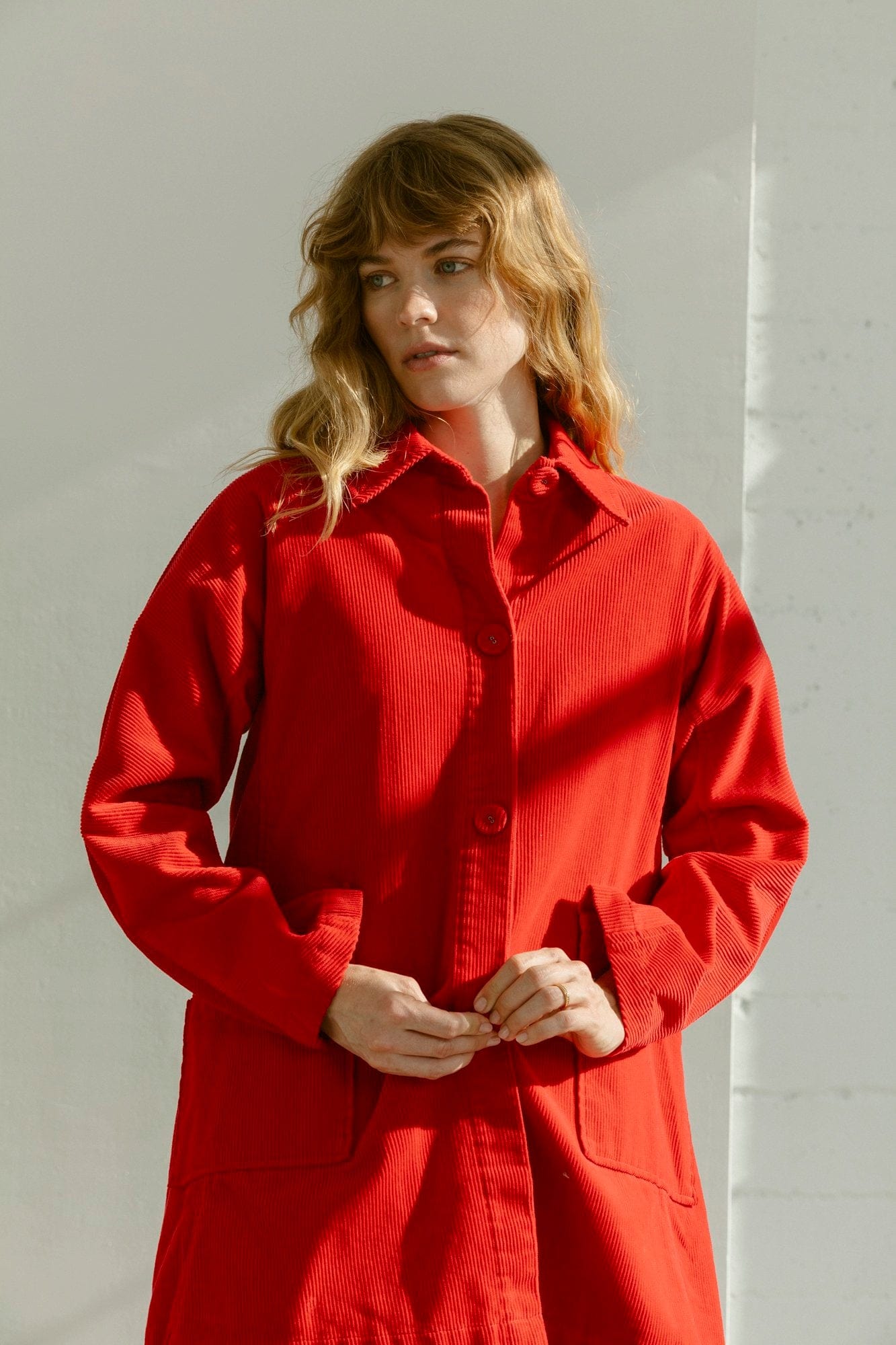 Constance Jacket - Red Corduroy