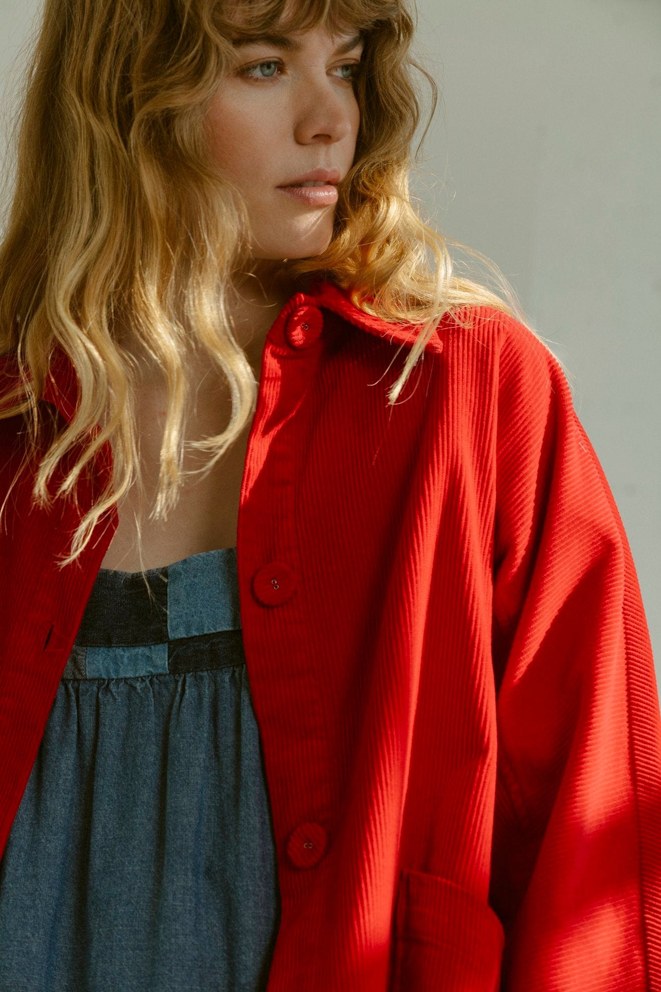 Constance Jacket - Red Corduroy