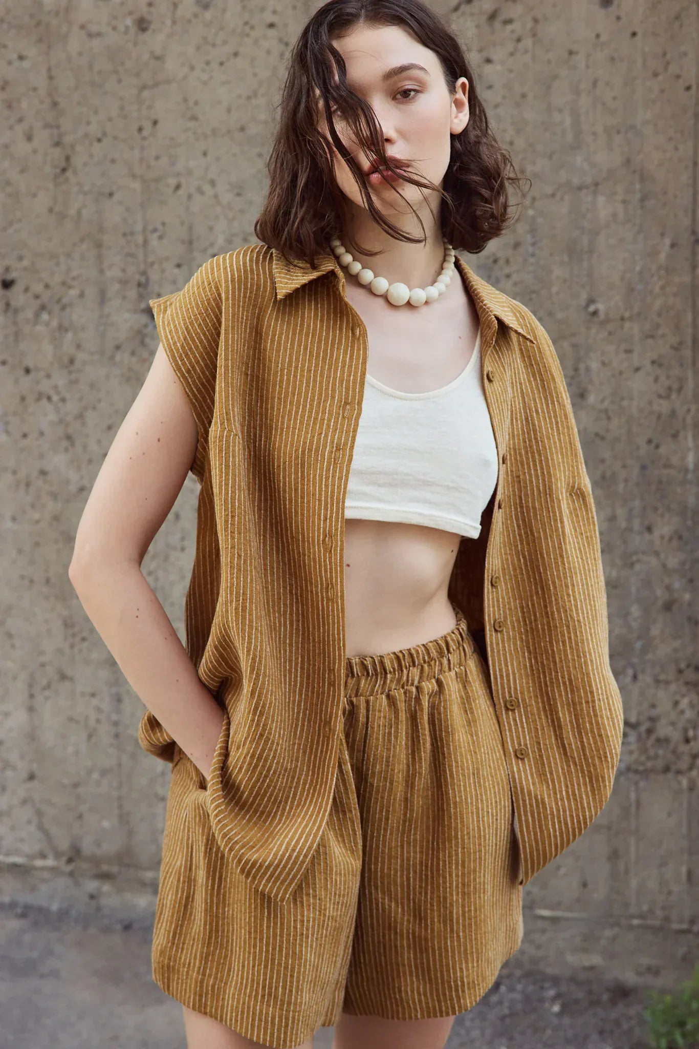 Conrad Short - Ochre Stripe