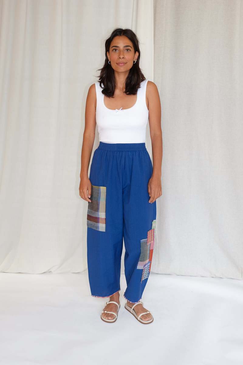 Collage Pants - Cobalt Flight Patch