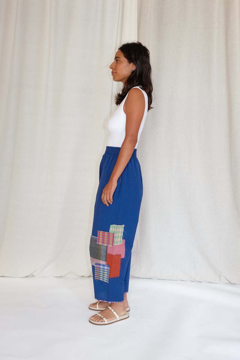 Collage Pants - Cobalt Flight Patch