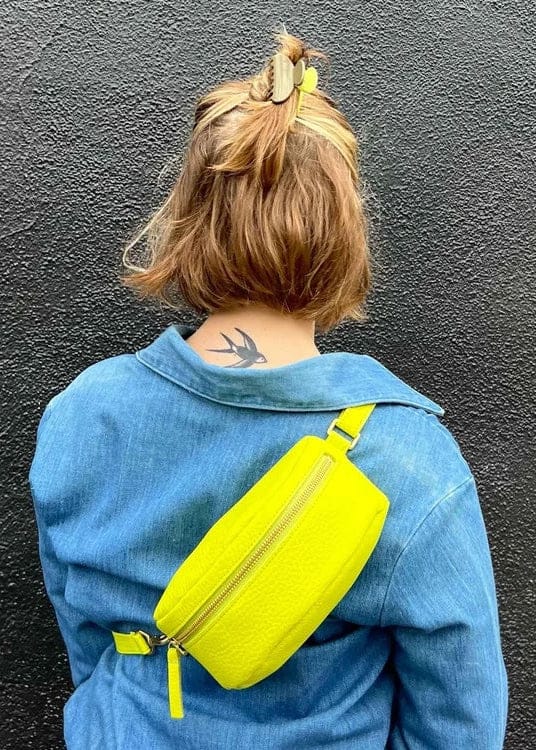Bum Bag - Chartreuse Leather