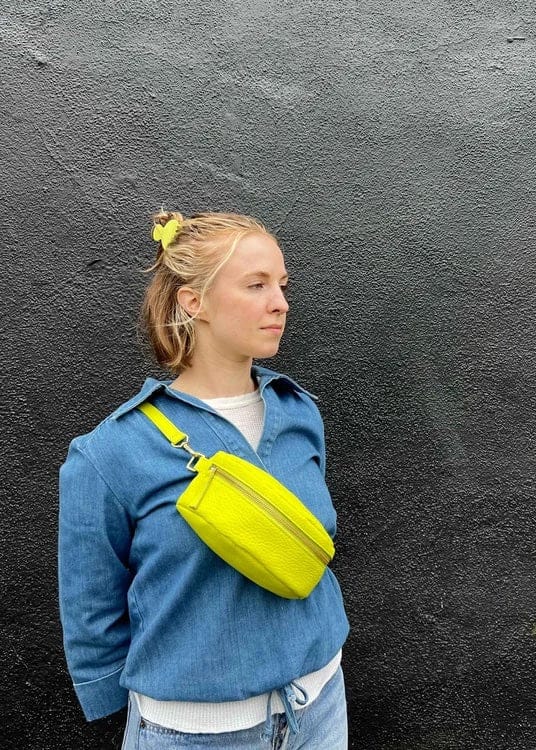 Bum Bag - Chartreuse Leather