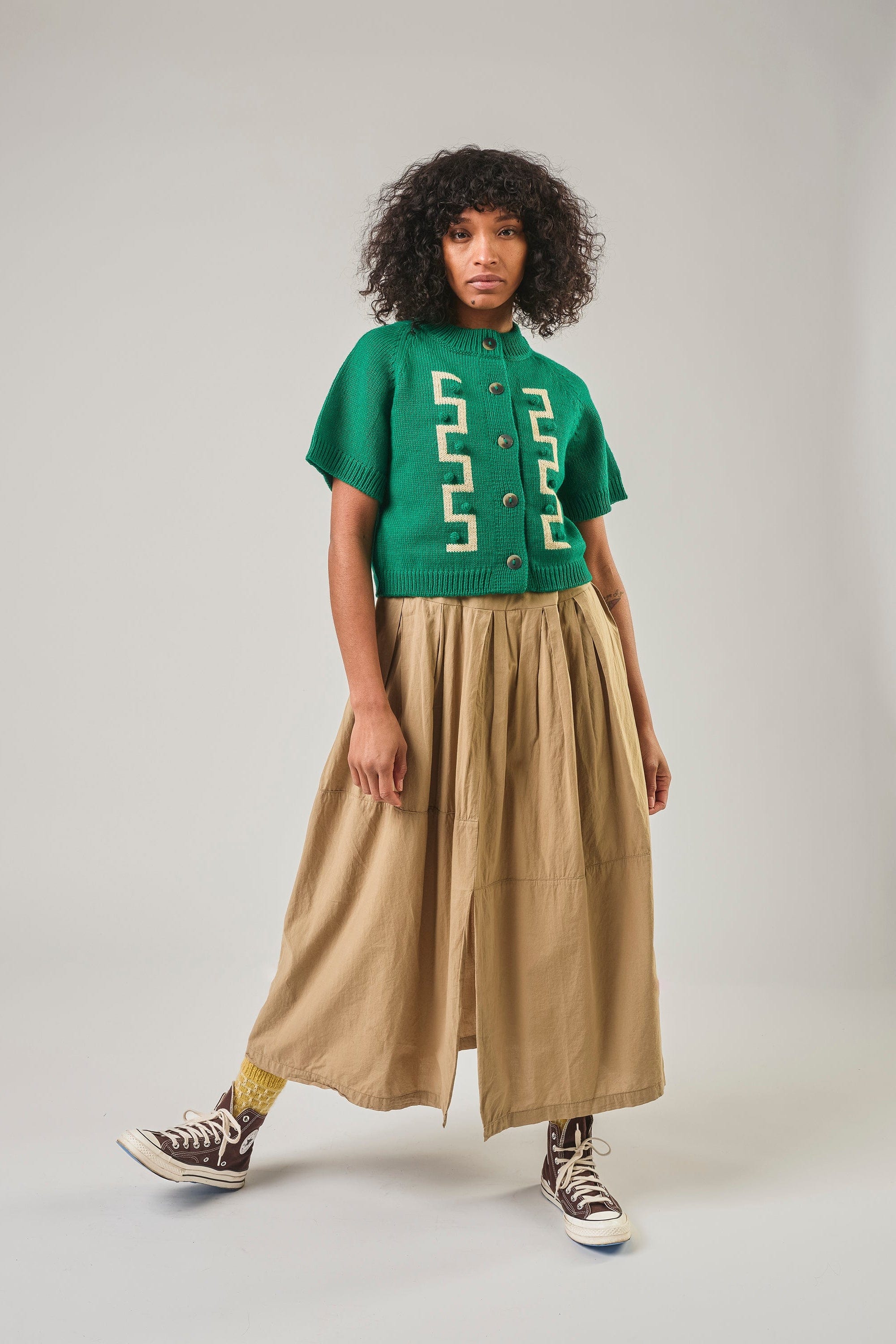Key Cardigan Tee - Kelly Green