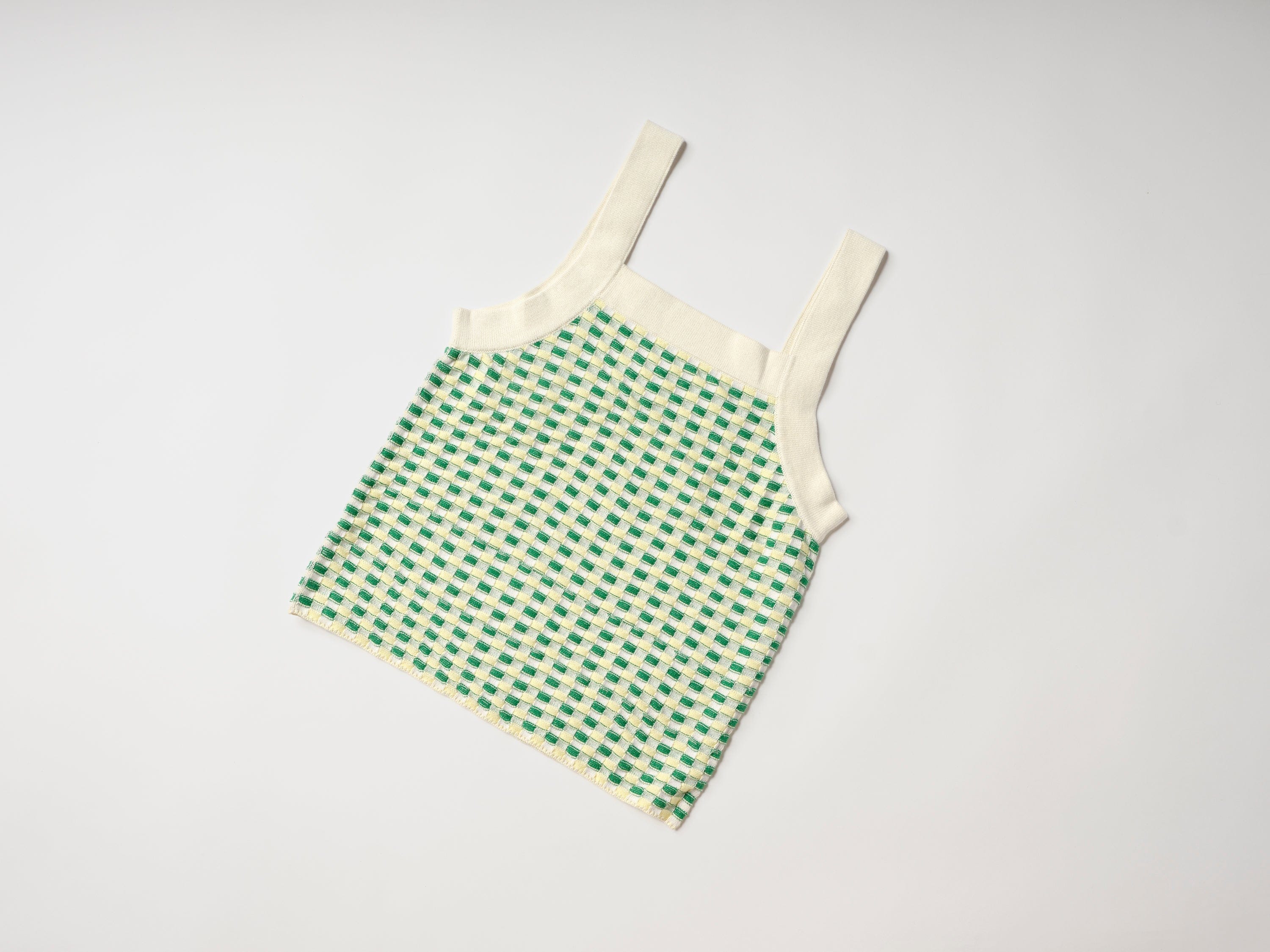 Stitchy Grid Tank - Grass