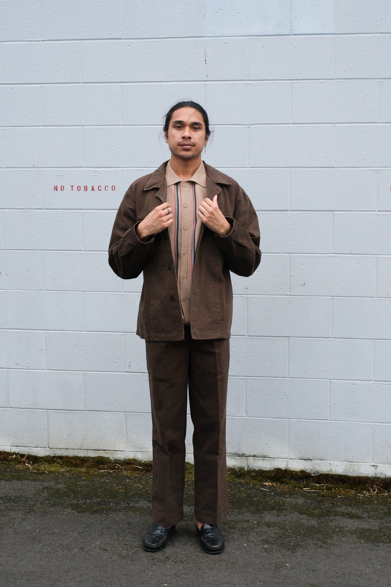 Jungle Brushed Twill Overshirt - Brown