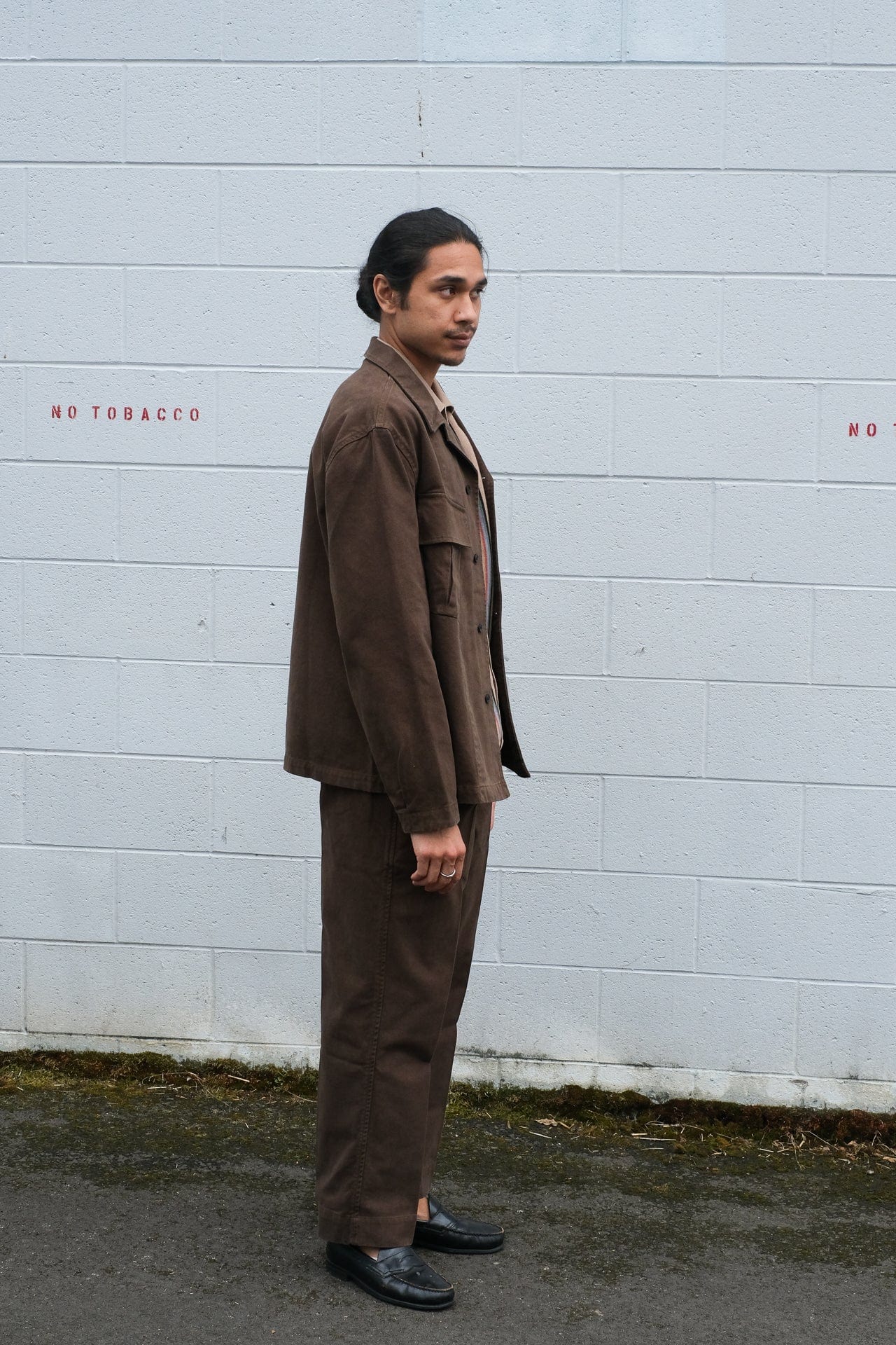 Jungle Brushed Twill Overshirt - Brown