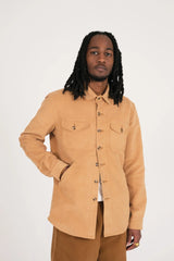 Cotton Crissman Overshirt - Camel Moleskin