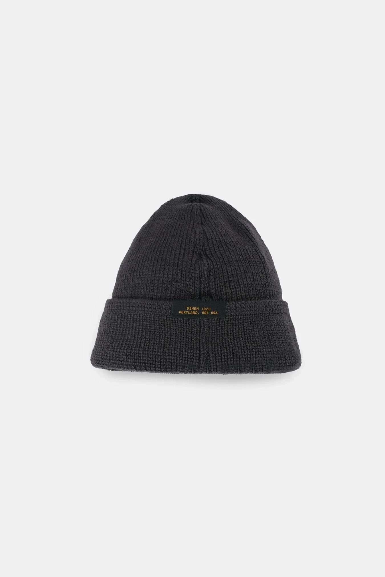 Wool Knit Watch Cap - Dark Charcoal