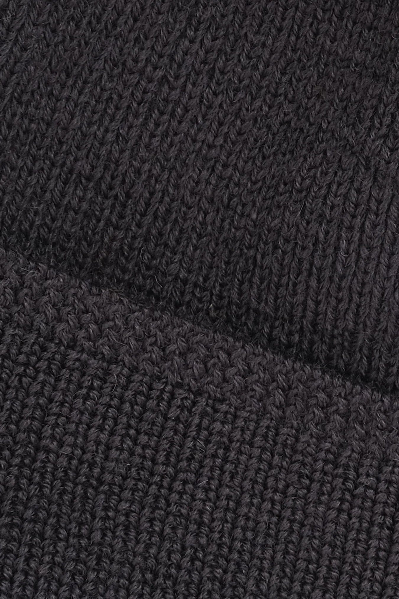 Wool Knit Watch Cap - Dark Charcoal