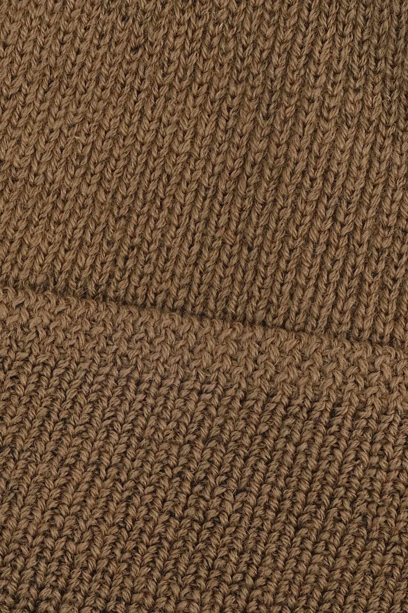 Wool Knit Watch Cap - Dark Tan