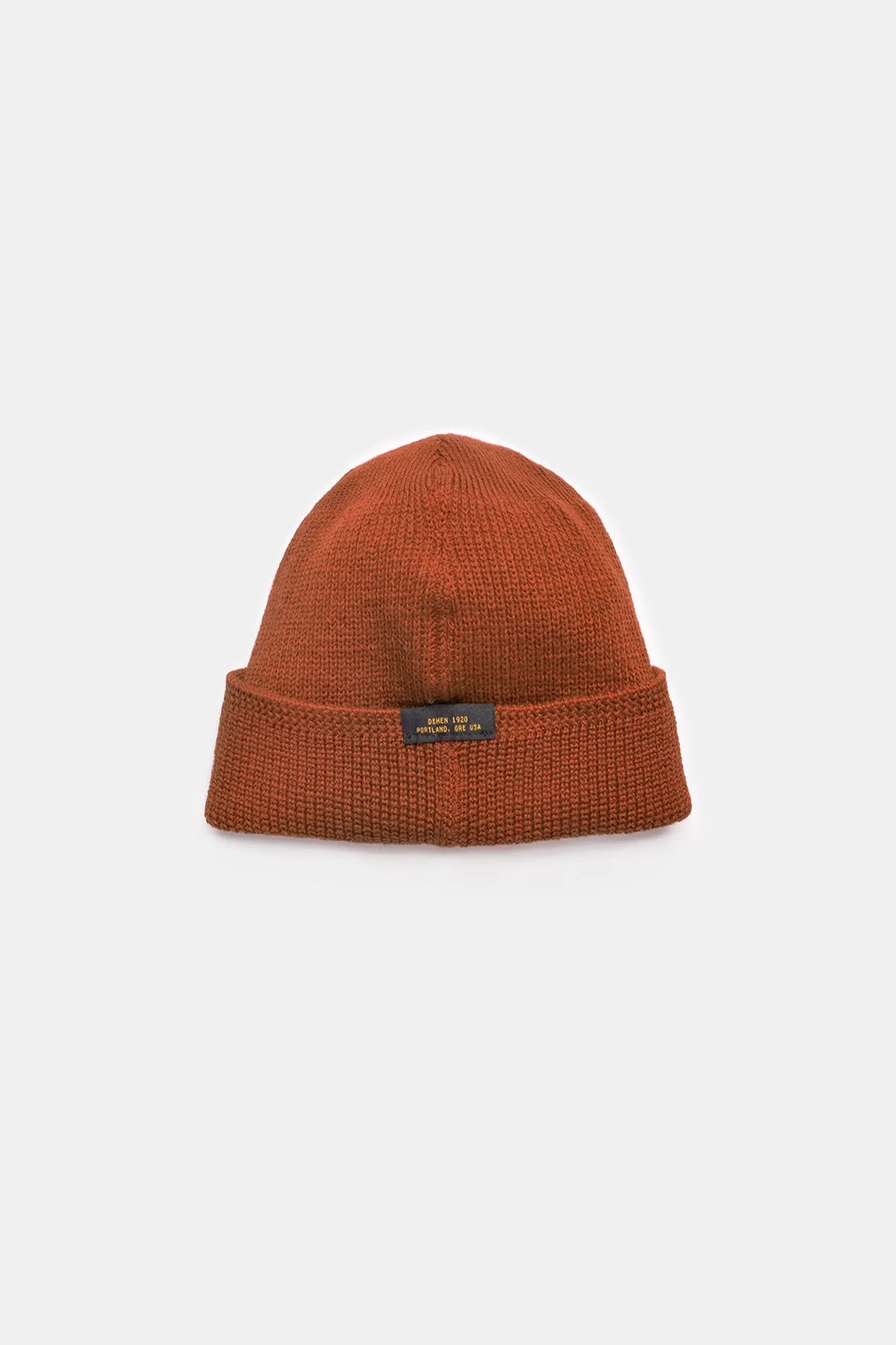 Wool Knit Watch Cap - Burnt Orange