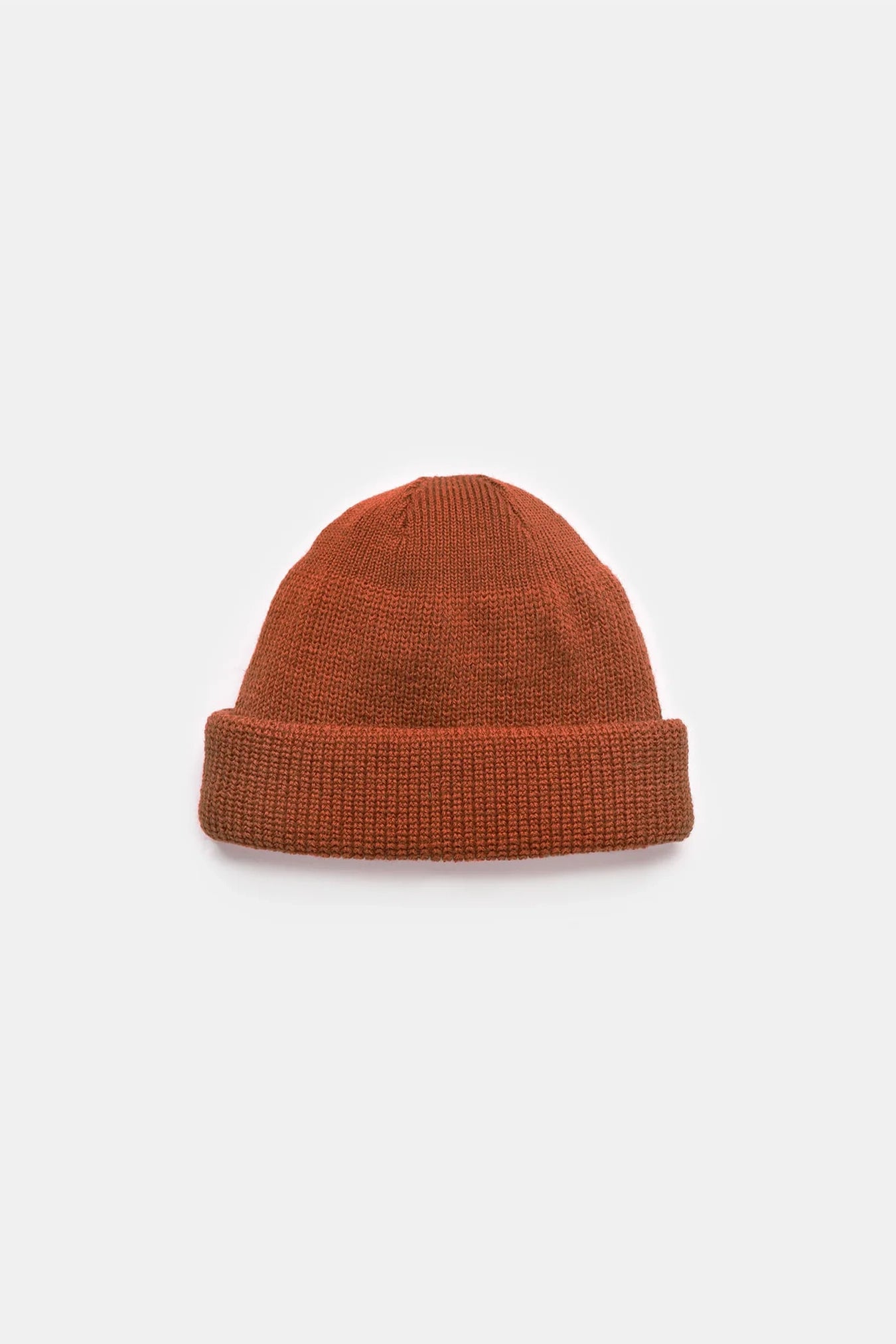 Wool Knit Watch Cap - Burnt Orange