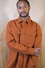 Crissman Overshirt - Burnt Orange Melton