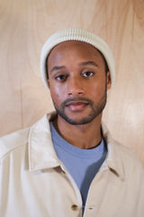 Wool Knit Watch Cap - Natural