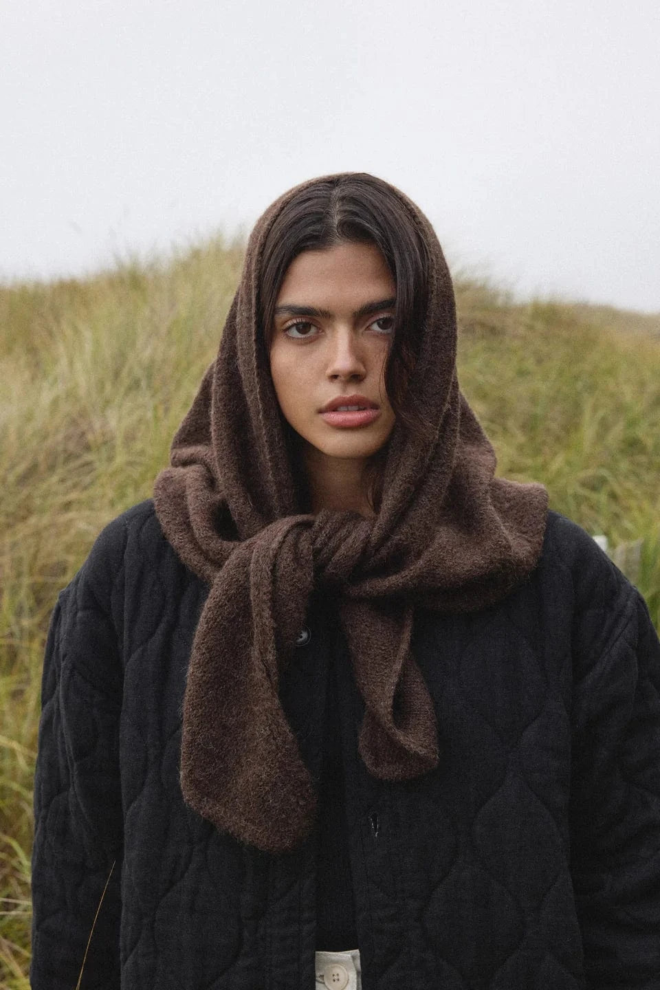 Felted Shawl - Walnut