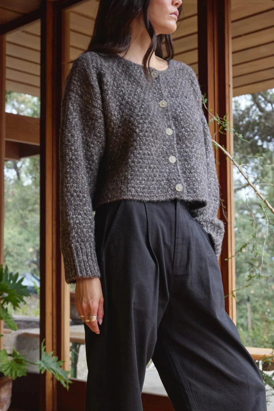 Quinn Cardigan - Charcoal