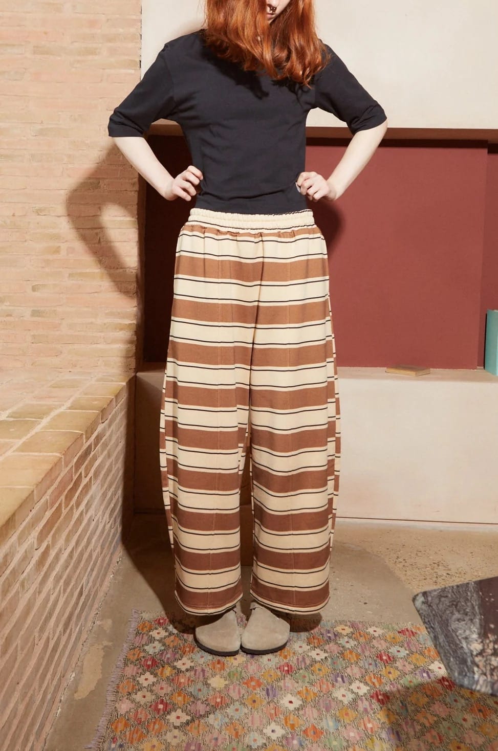 Gerald Trouser - Chocolate Rugby Stripe