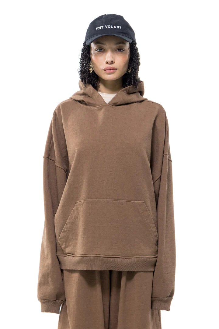 Oversize Wide Hoodie - Chestnut