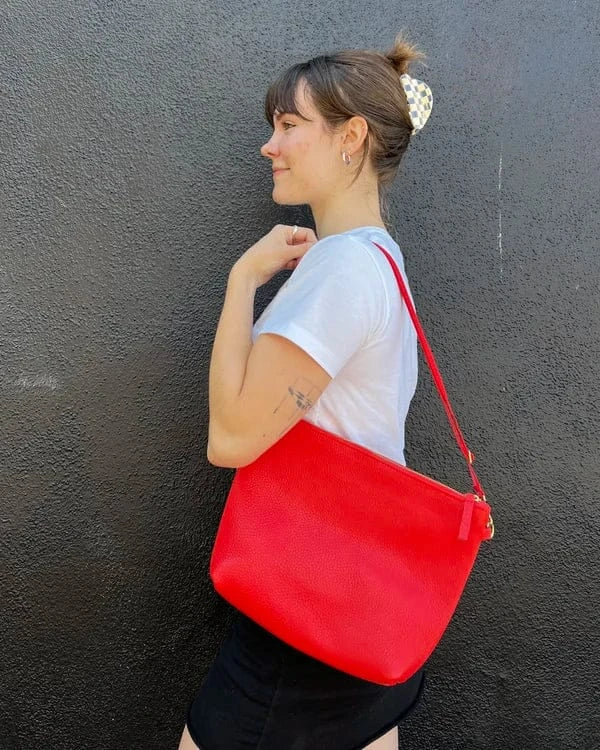 Mini Hobo Bag - Tomato Leather
