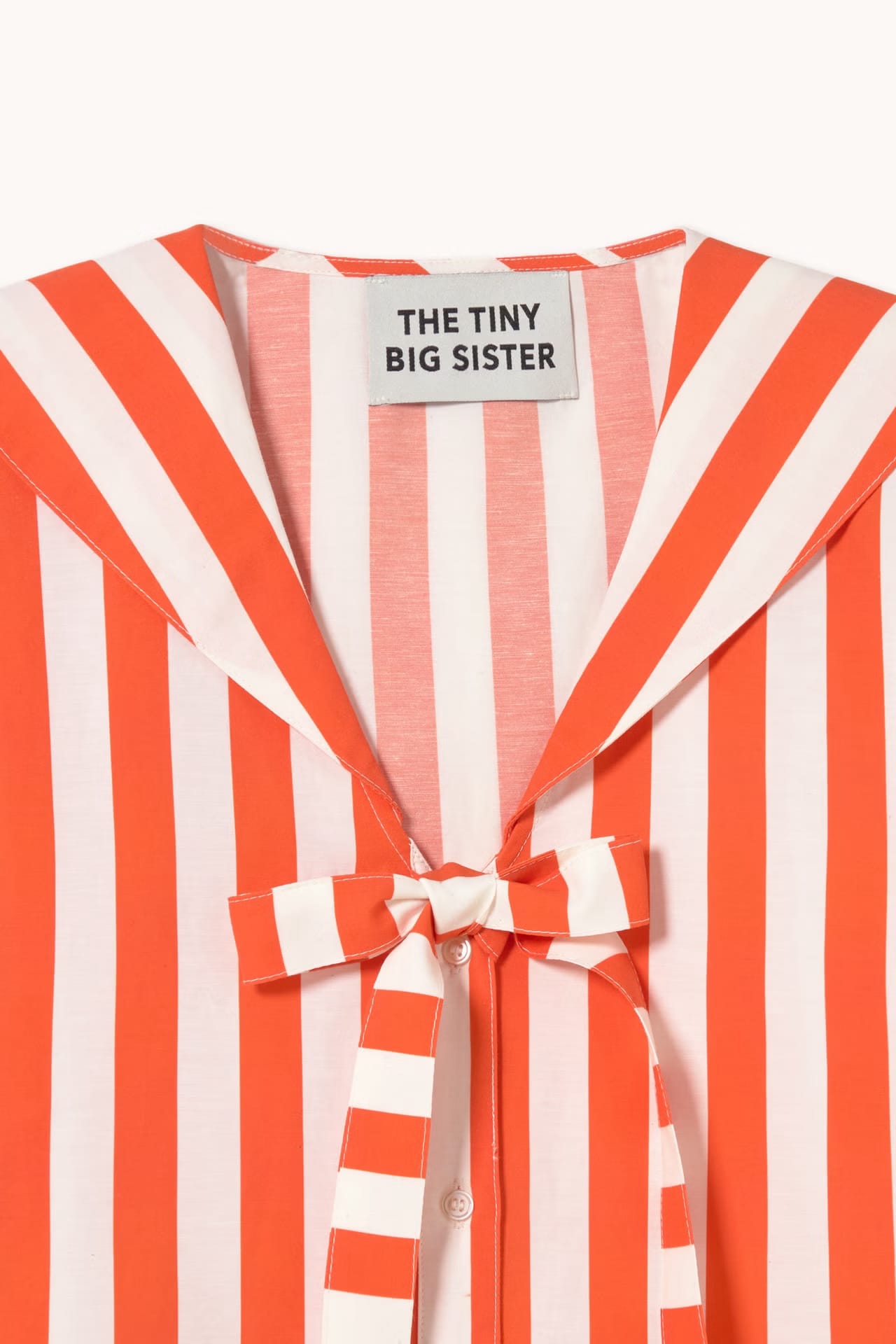 Striped Sailor Neck Blouse - Orange