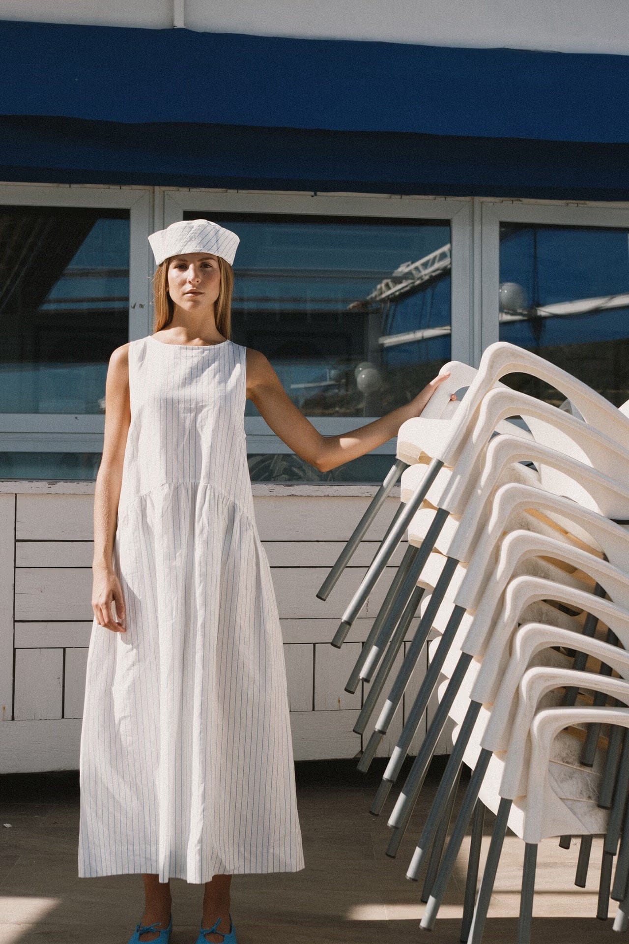 Low Back Striped Dress