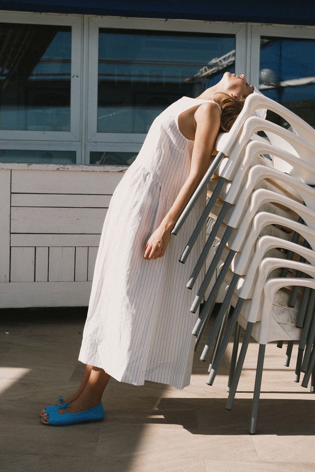 Low Back Striped Dress