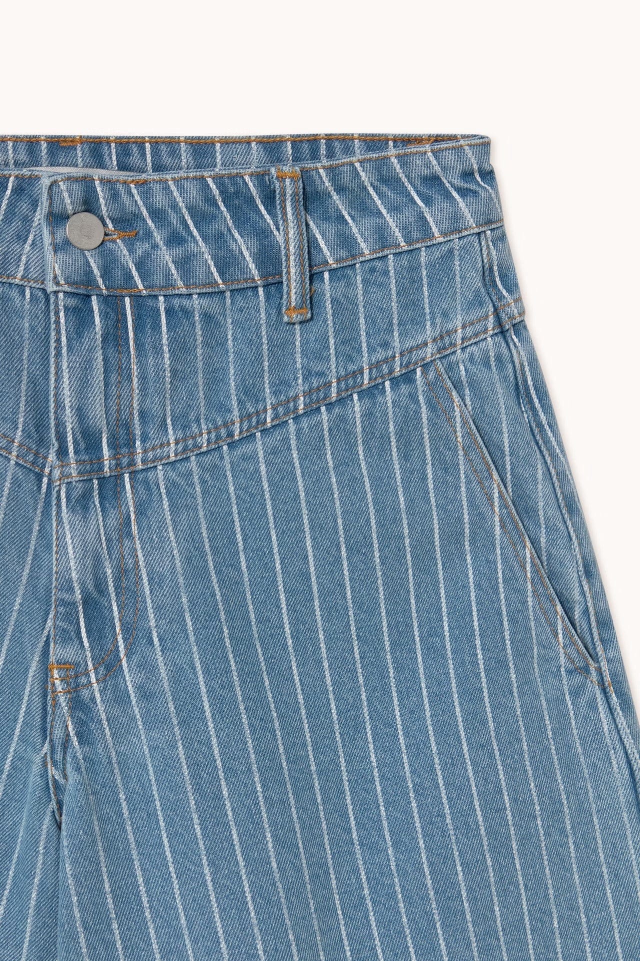 Denim Striped Bermuda Short