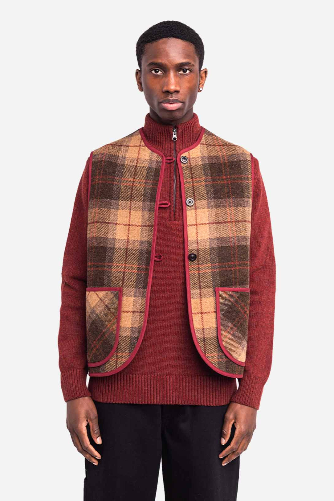 Shepard Vest - Brown Plaid