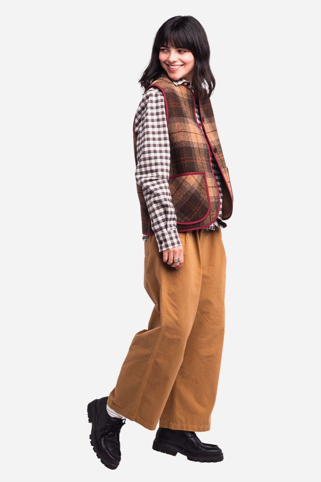 Shepard Vest - Brown Plaid