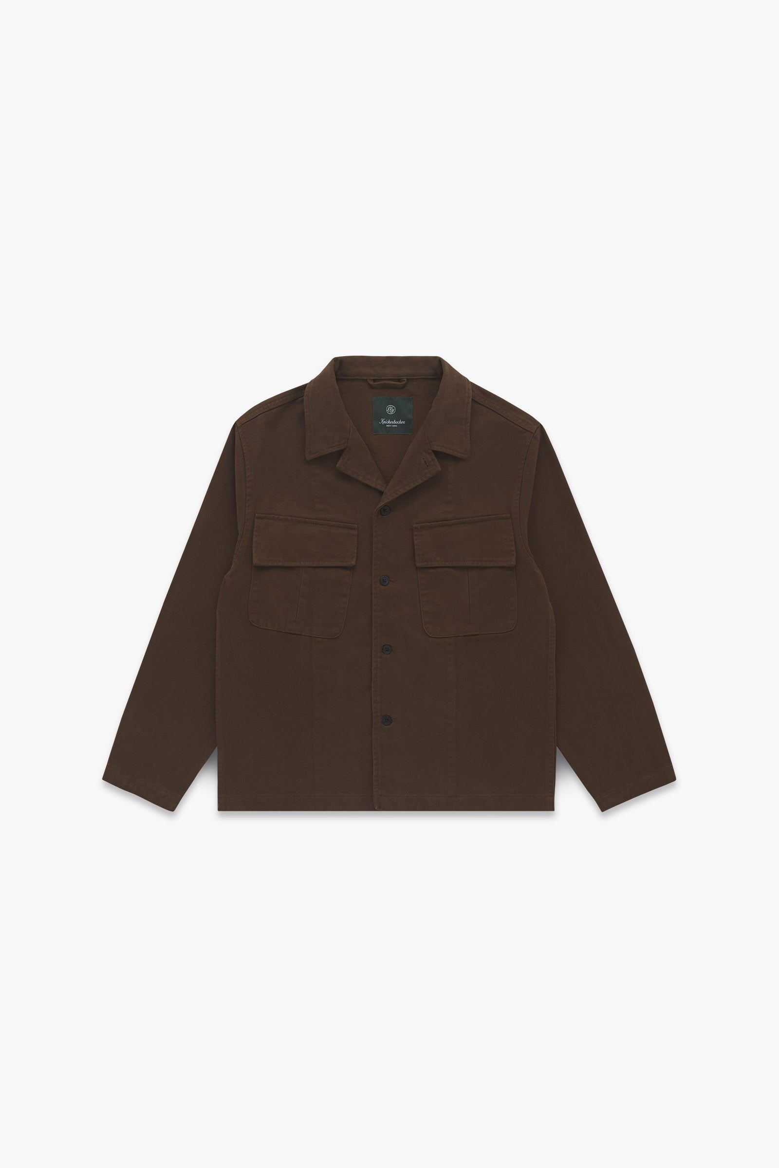 Jungle Brushed Twill Overshirt - Brown