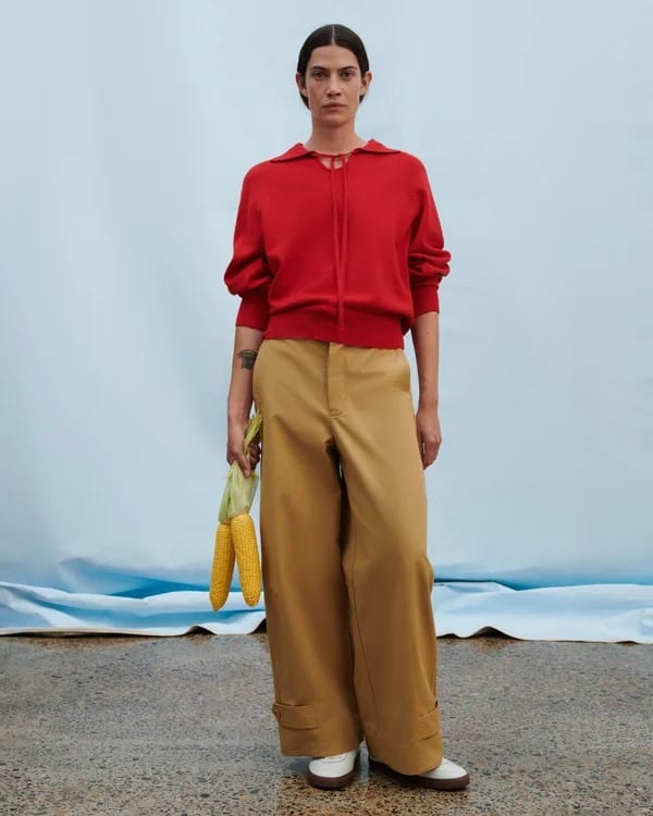 Keyhole Jumper - Poppy Red