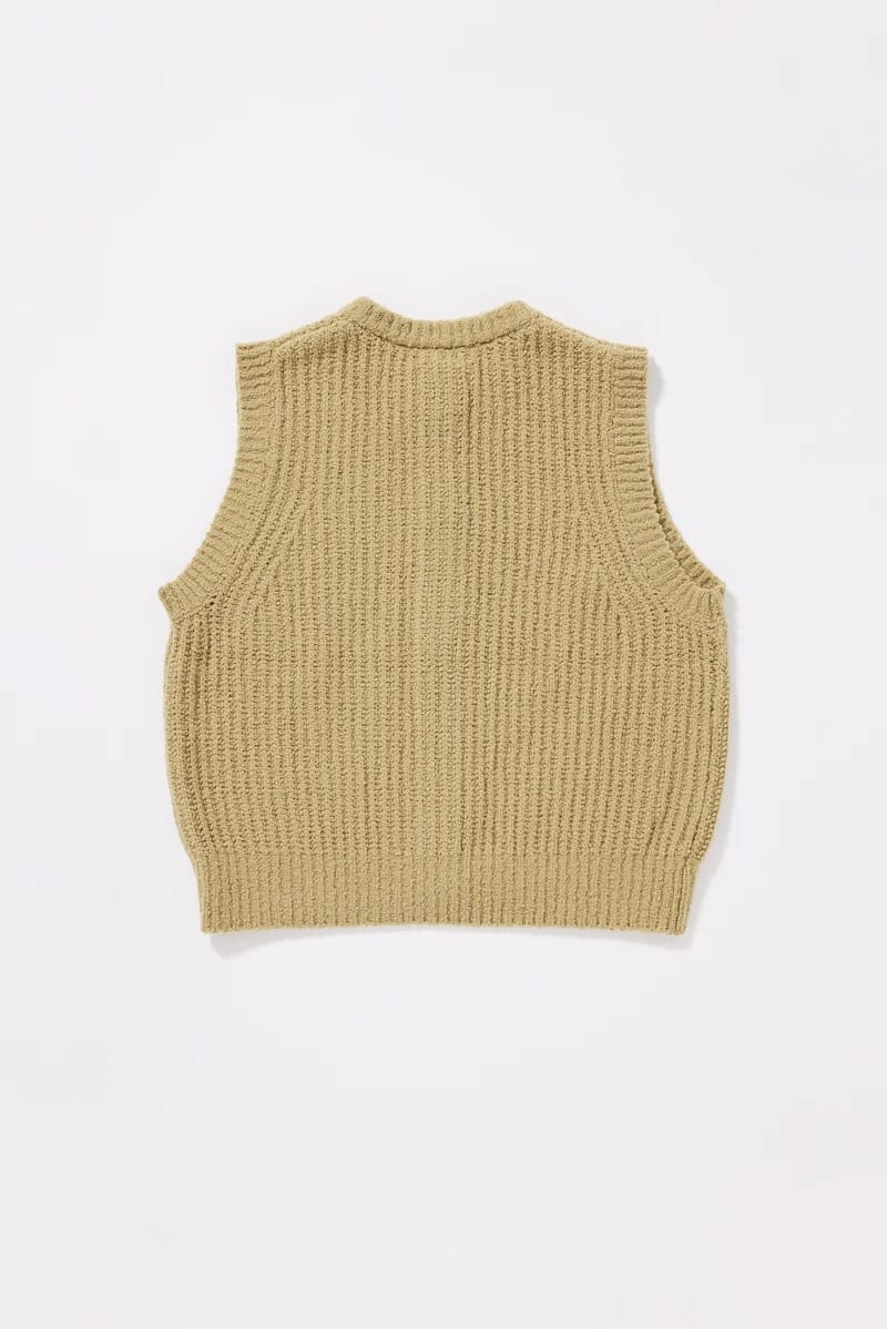 Faint Knit Vest - Pale Chartreuse