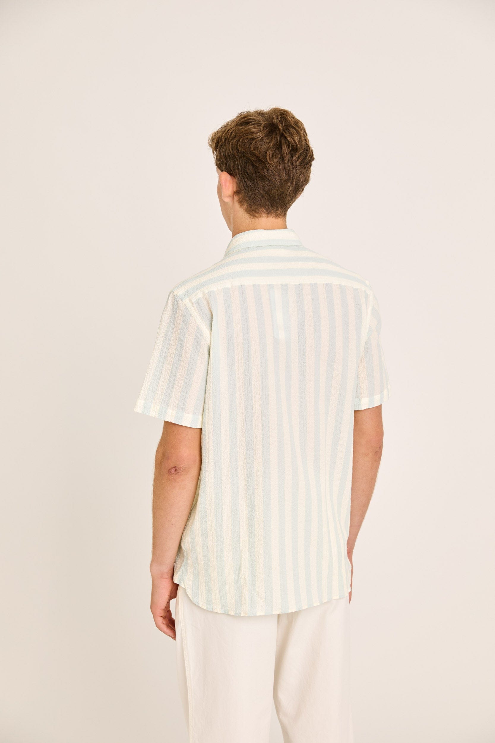 Alegre Shirt - Green Spray Stripes