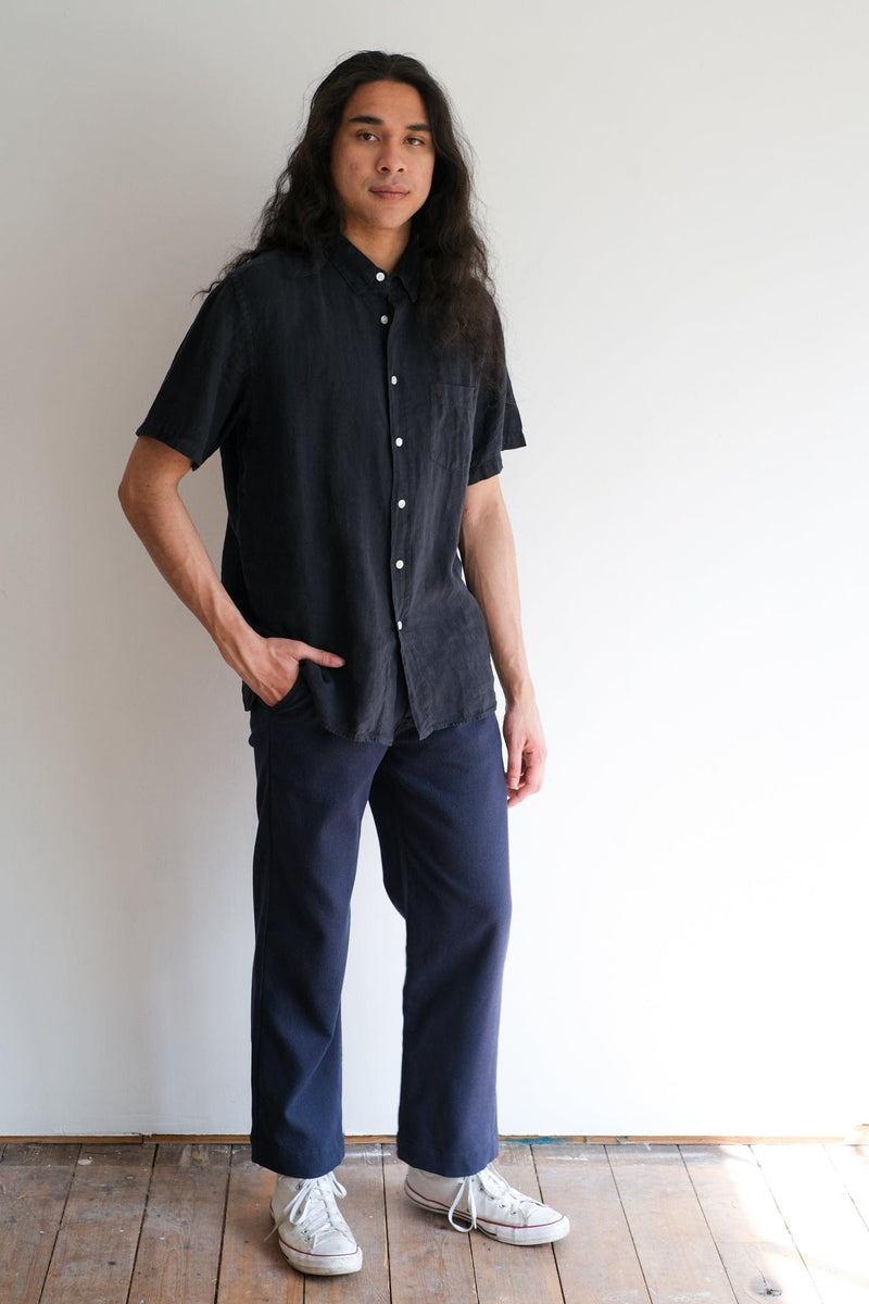 Ribeiro Shirt - Dark Navy Linen