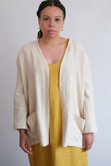 Basic Linen Shift Dress - Ochre