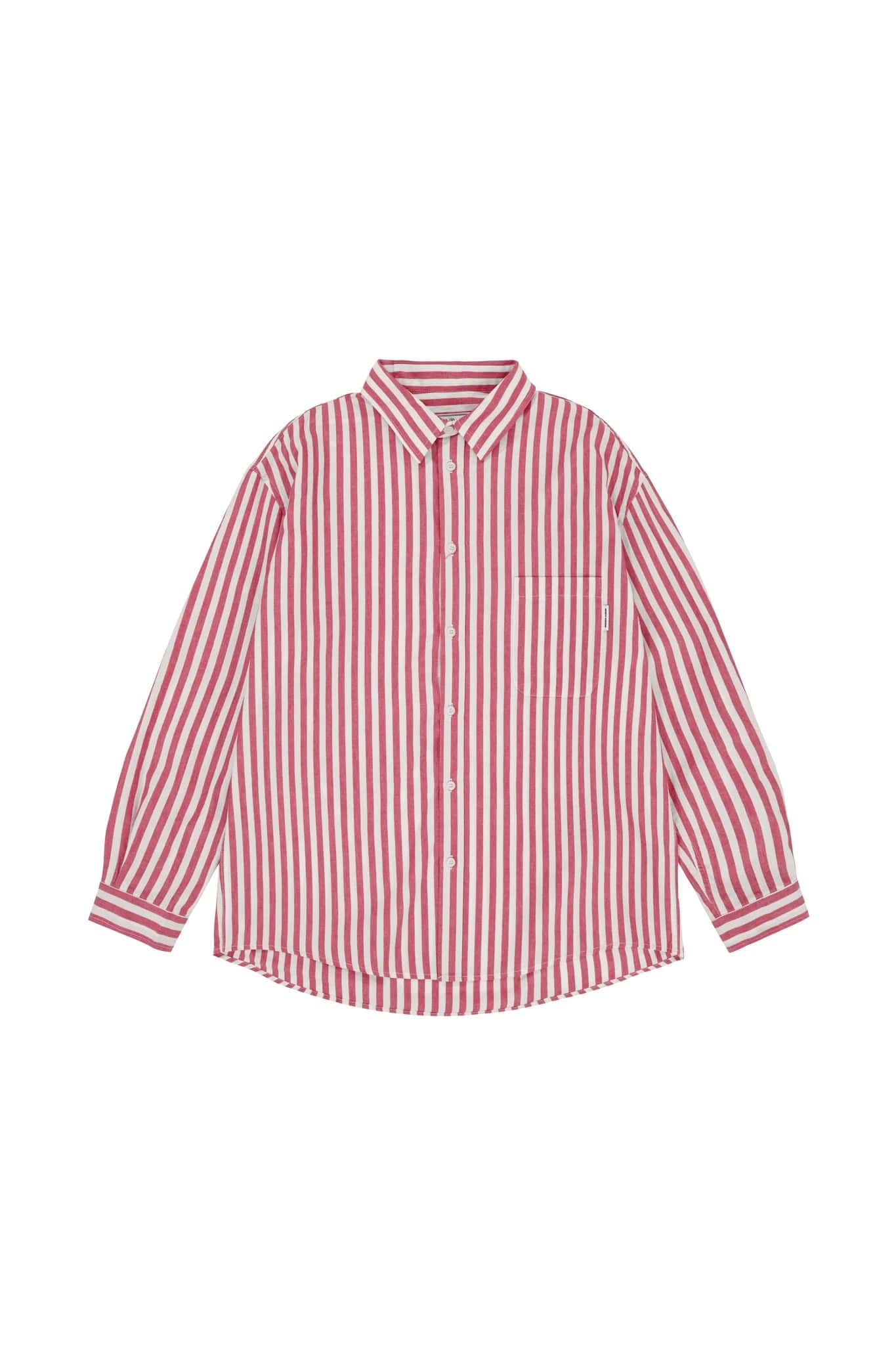 Melange Stripe Shirt - Red