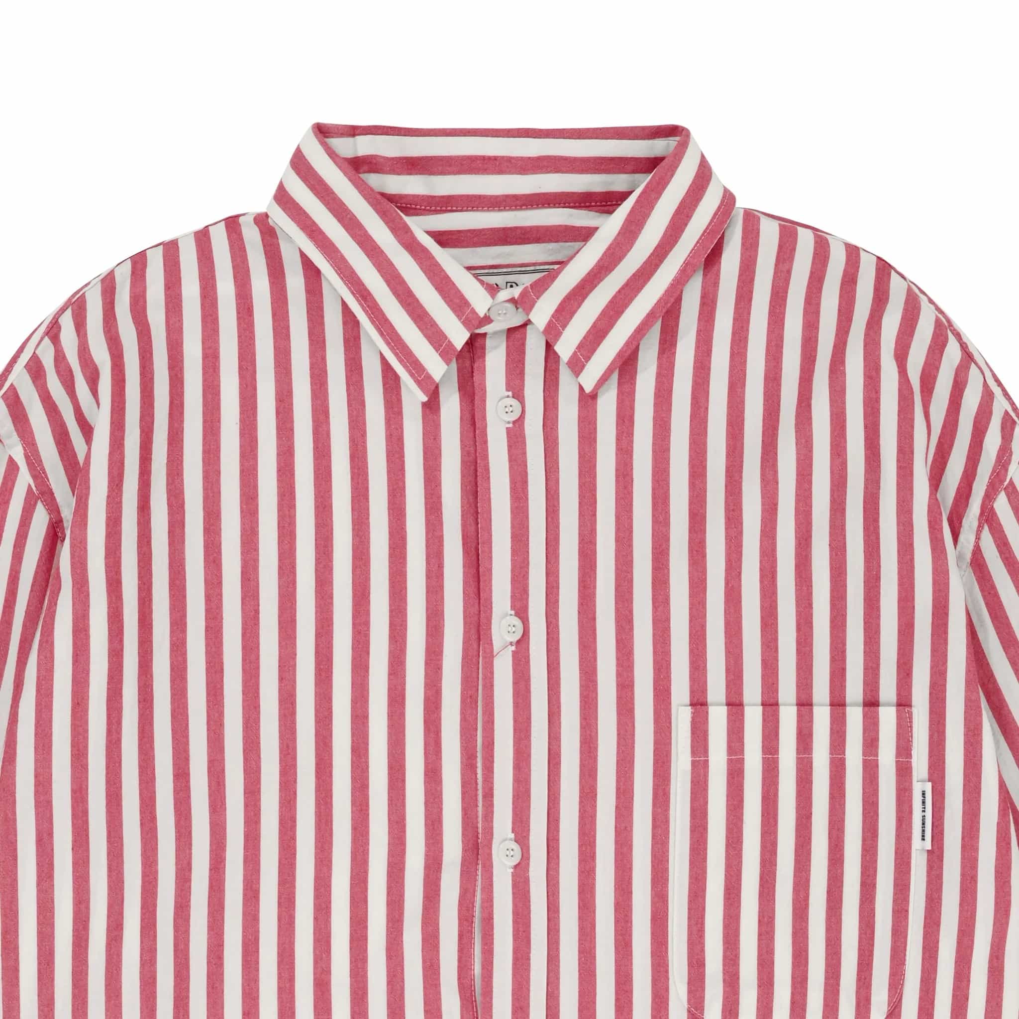 Melange Stripe Shirt - Red