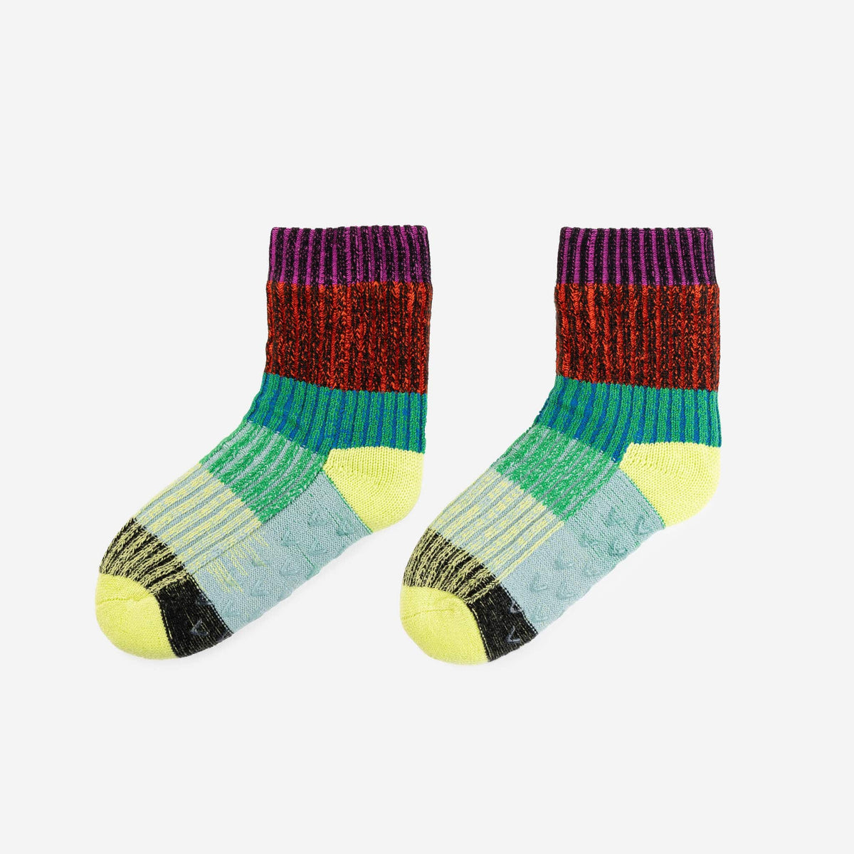 Mosaic House Socks - Lime Cobalt