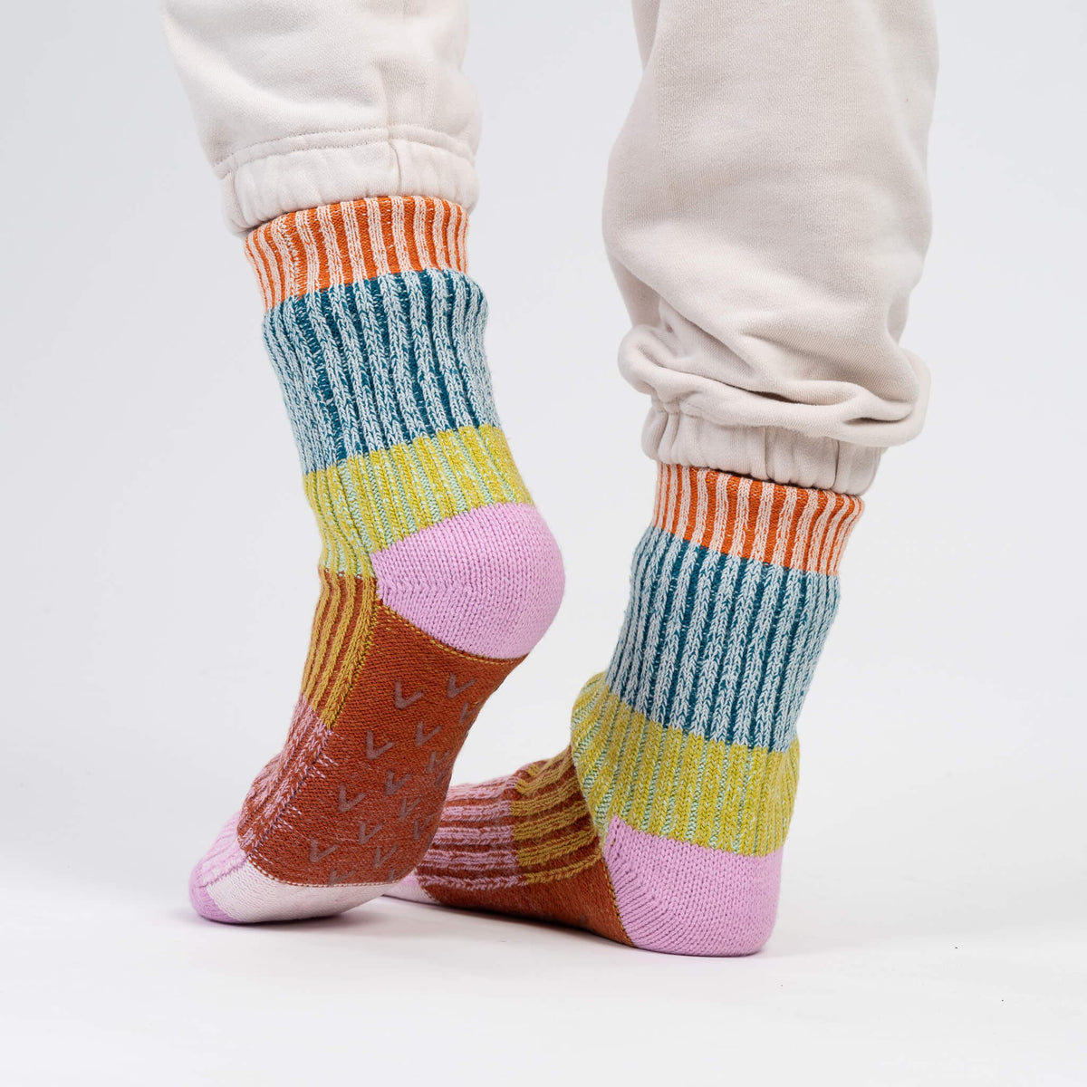 Mosaic House Socks - Rust Lilac