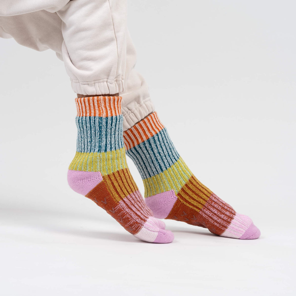 Mosaic House Socks - Rust Lilac