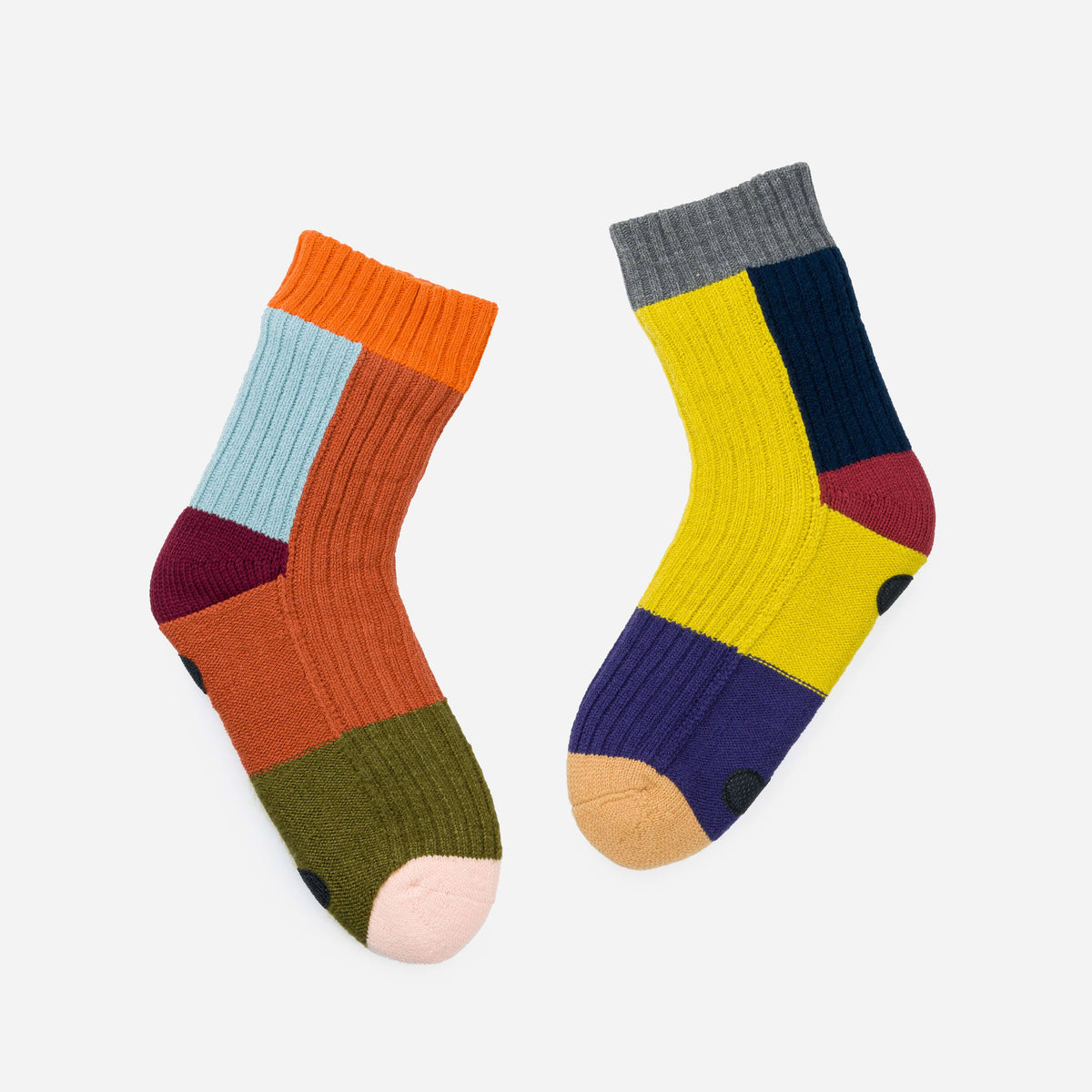 Mismatch House Socks - Desert