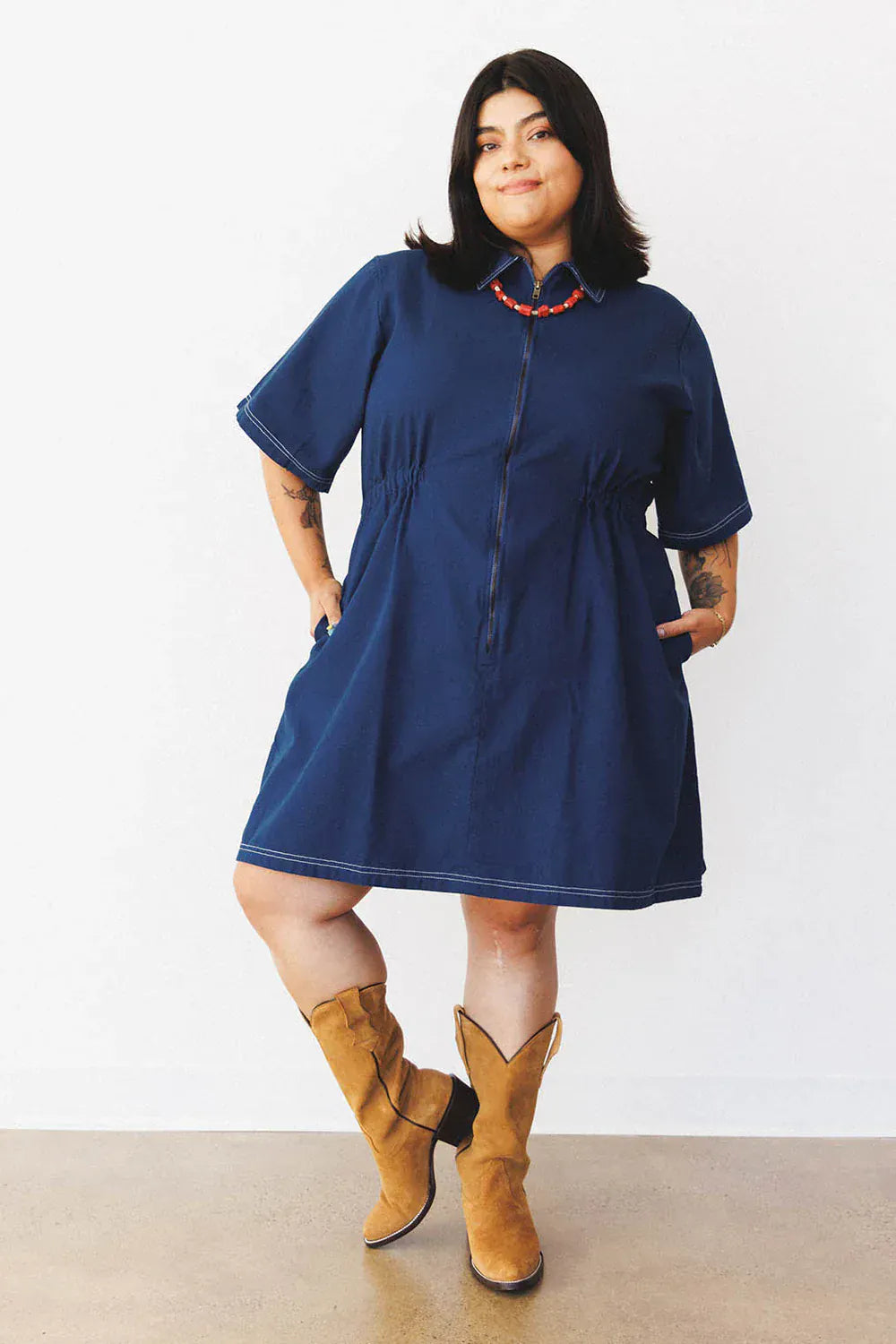Utility Dress - Navy